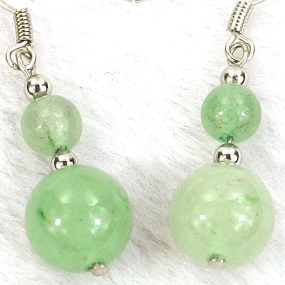 5/$25 Green Aventurine Natural Gemstone Earrings - Picture 3 of 7